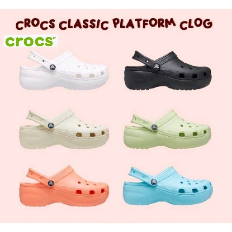 crocs Platform Clog / crocs Classic platform clog / Sandal Wanita Crocs classic platform