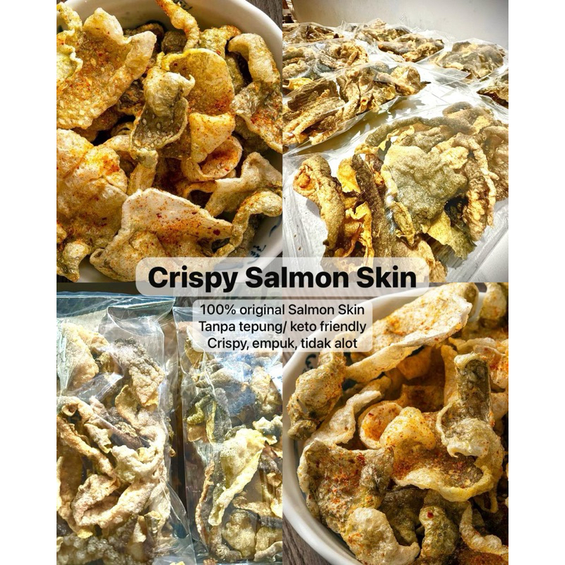 

Crispy Salmon Skin 100gr/ kulit ikan salmon original 100% tanpa tepung
