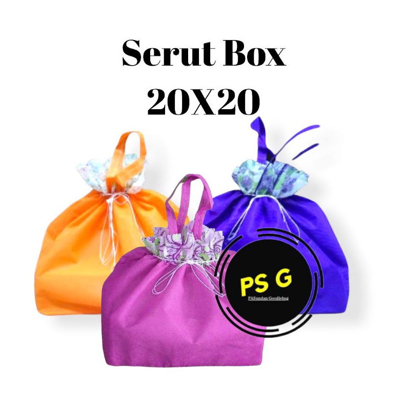 

Tas box nasi hajatanspunbond serut 2x2isi 12pcs