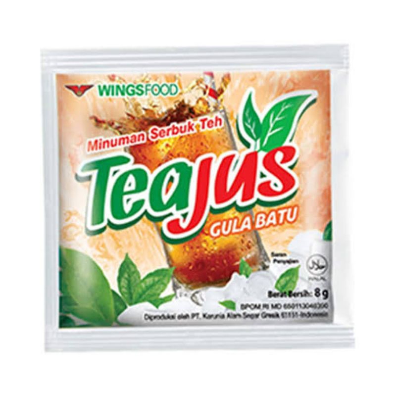 

TEA JUS gula batu 7gr Teajus teh manis 1 Renceng isi 10 Sachet