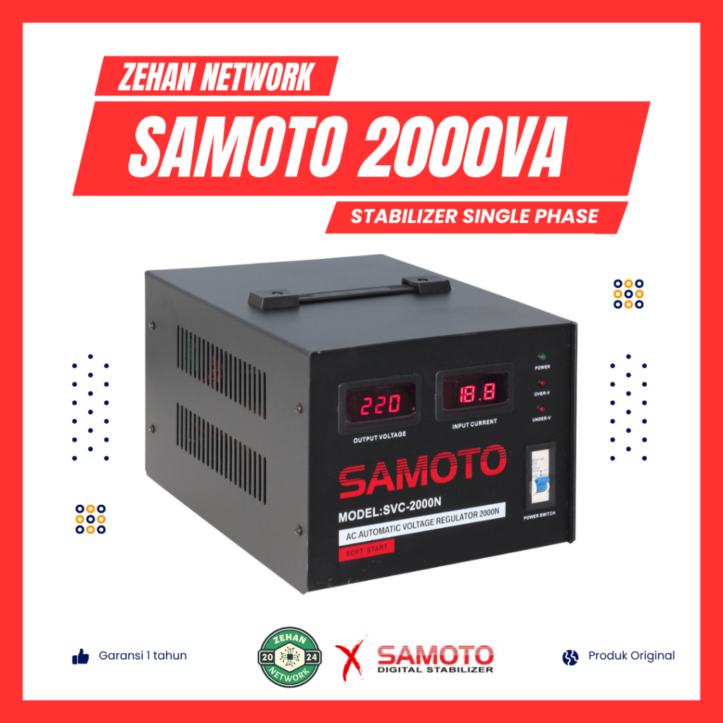 STABILIZER SERVO MOTOR SAMOTO 2000VA