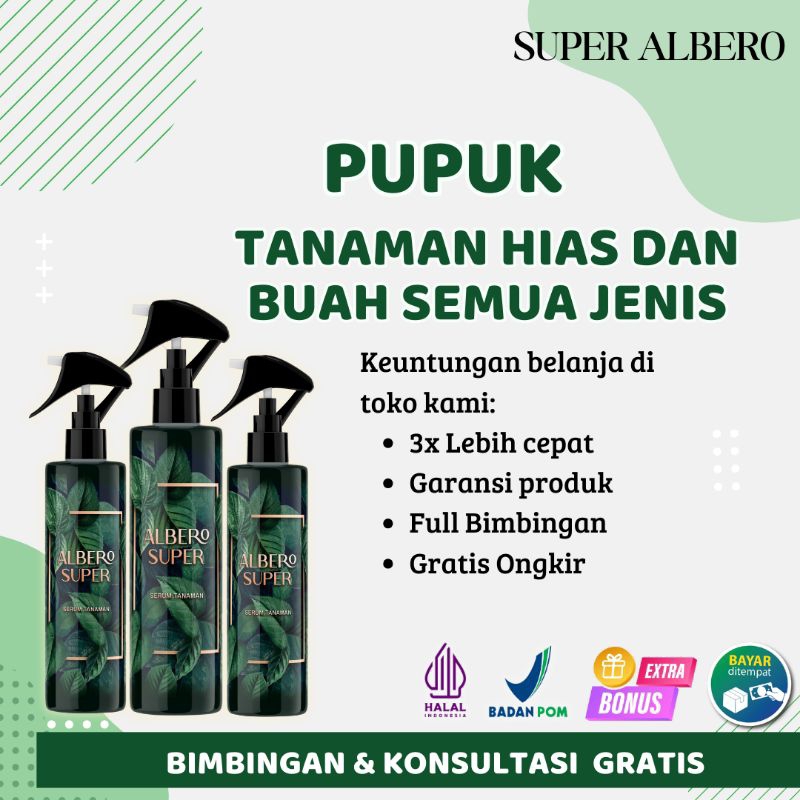 VITAMIN TANAMAN HIAS SEMUA JENIS - PUPUK SUPER ALBERO ORIGINAL AMPUH PUPUK NUTRISI TAMAMAN HIAS