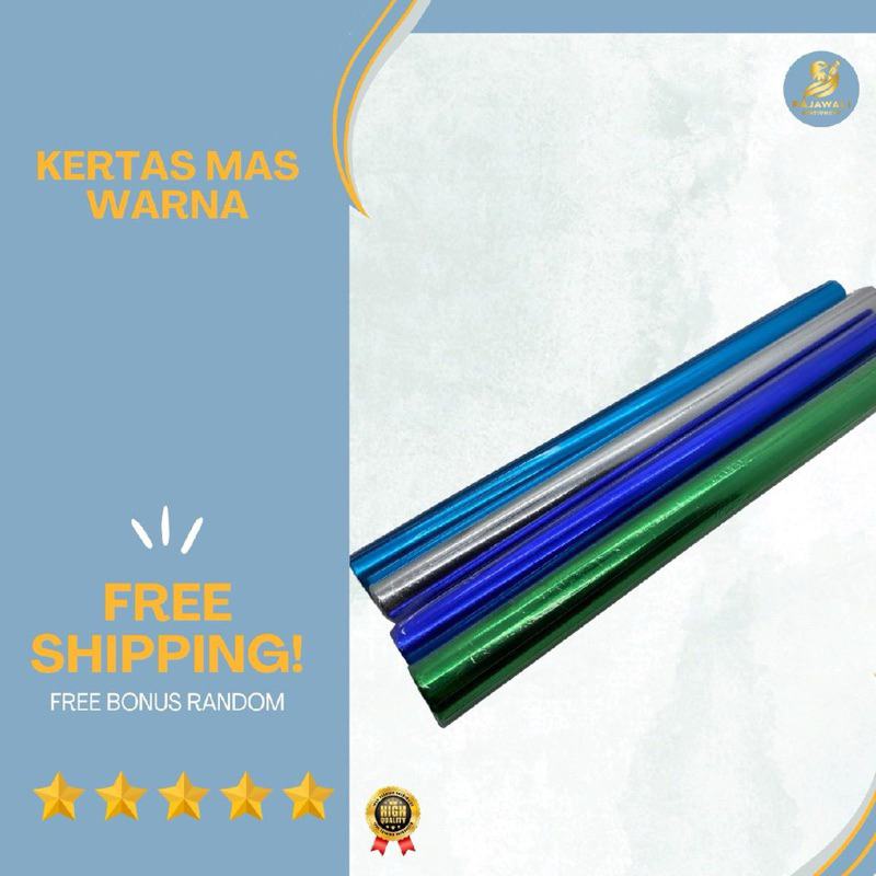 

Kertas Mas Warna / 1 Roll (10) / Kertas Mas Metalic Request Warna Chat Admin