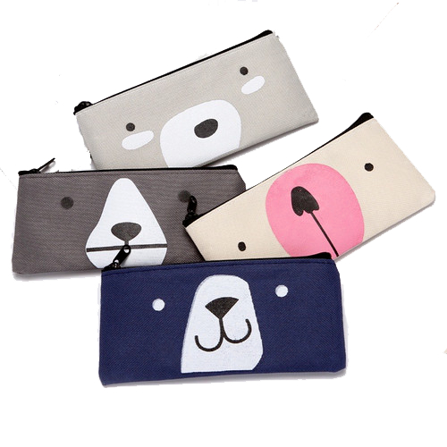 

Tempat Pensil Pulpen Kain Kanvas Karakter Hewan Lucu Kotak Pensil Serbaguna Motif Animal Dompet pouch make up kosmetik wanita