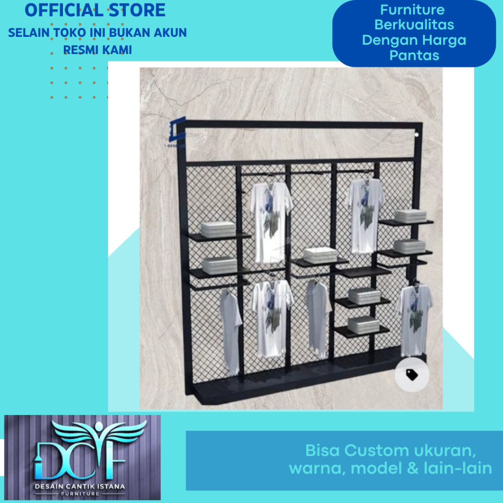 Rak Display Toko Pakaian Distro