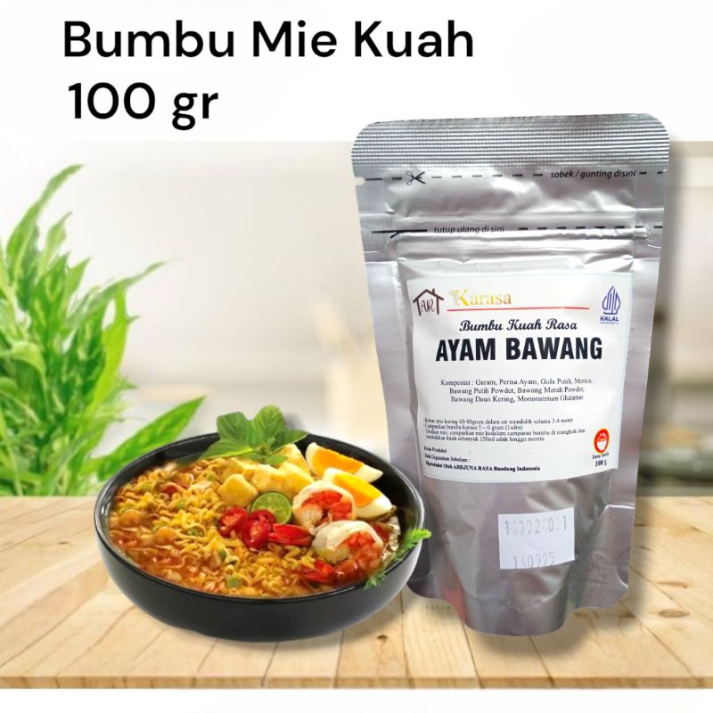 

BUMBU MIE KUAH INSTAN mirip INDOMIE ( 100 gr ). sudah bersertifikasi HALAL. Untuk 20 porsi masakan berkuah