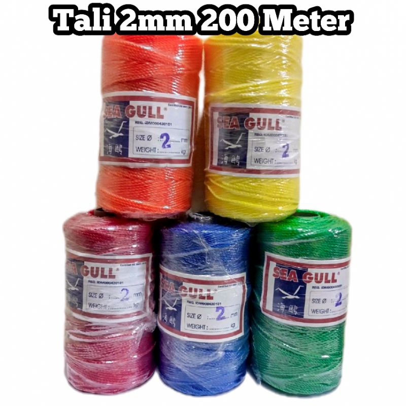 

Tali Tambang 2mm x 200 Meter SEAGULL / Tali Tampar / Tali Tambang 2 mili / Tali Layangan / Tali Plastik / Tali Kecil