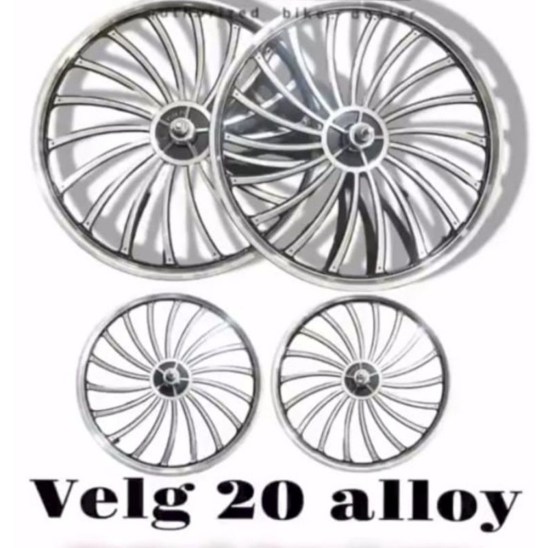 NEW VELG BINTANG SEPEDA ALLOY UK 20 BMX( HARGA SEPASANG)