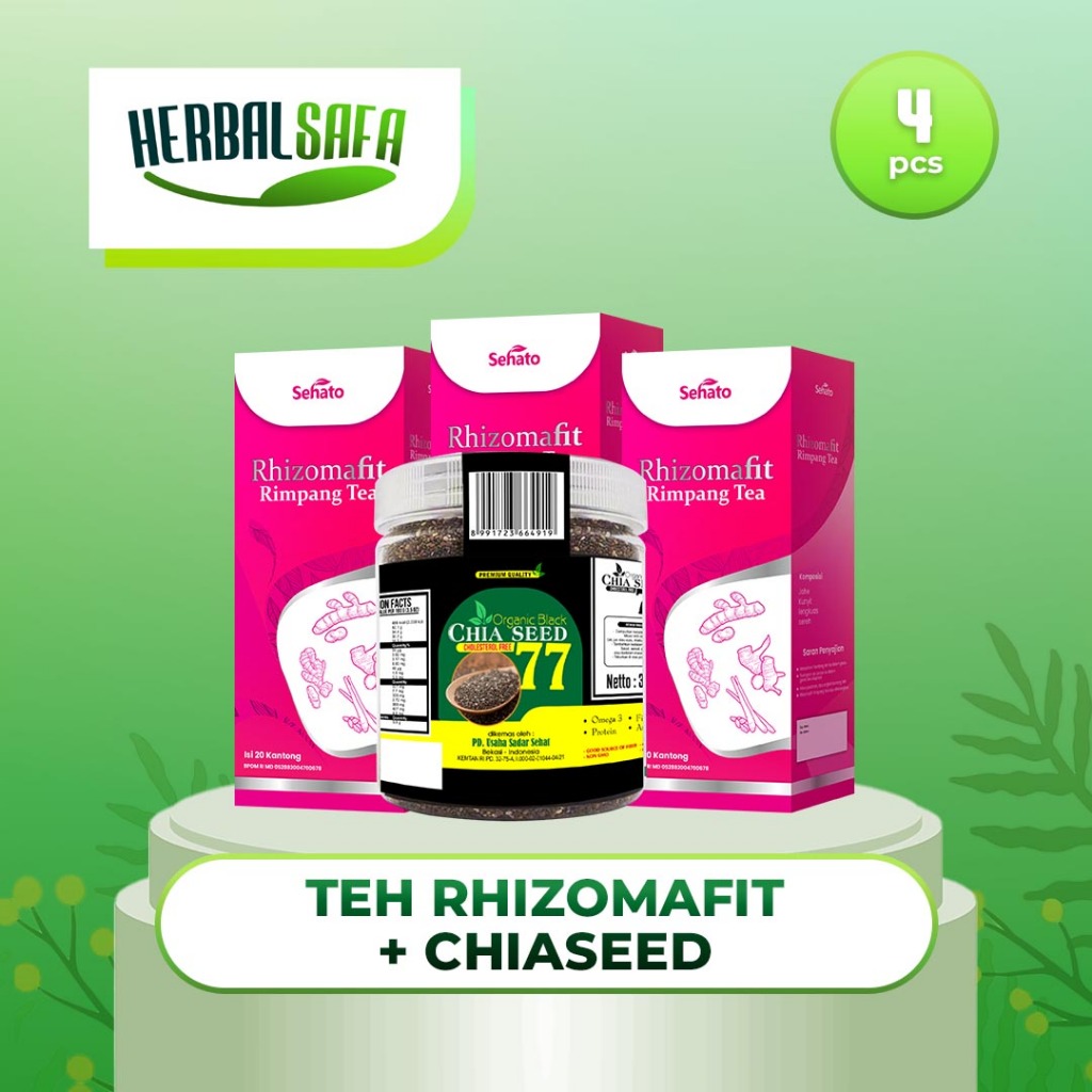 

PAKET HEMAT SUPERFOOD 3 Rhizoma Tea Rhizomafit + Biji Chia Black Chia Seed 77