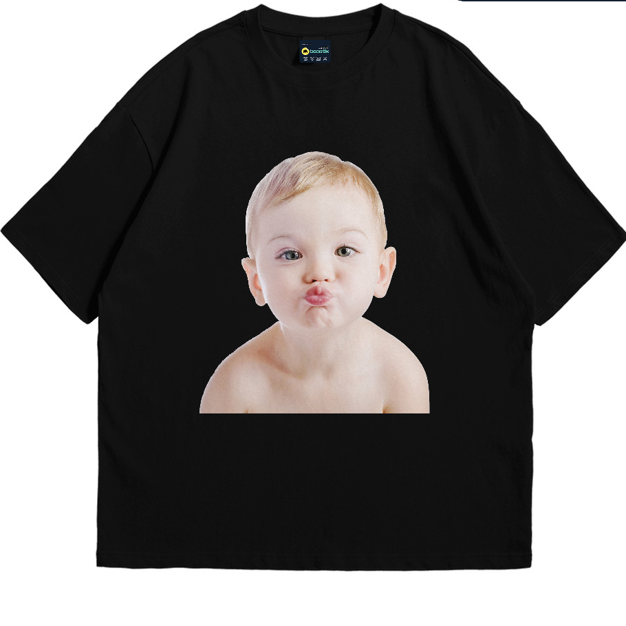 kaos Baby Face  bahan cotton combed SHINZO - Kaos Oversize Baby Face - Tshirt Baby Kiss - Baju Stree