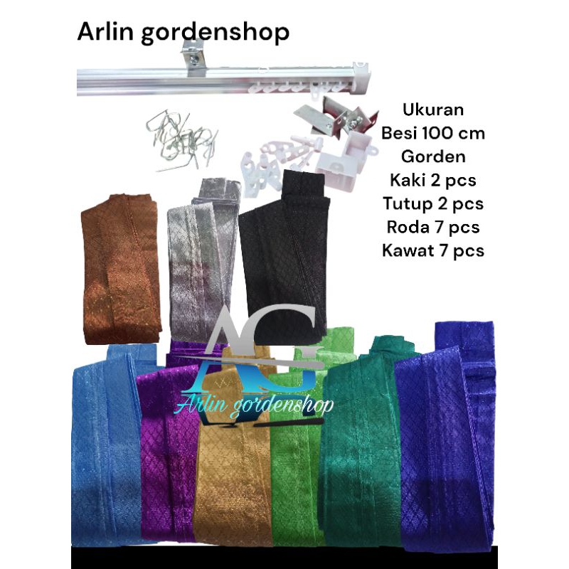 gorden 1 set lengkap | gorden 1 paket sama besinya | gorden polos murah 1 set | gorden pintu | horde