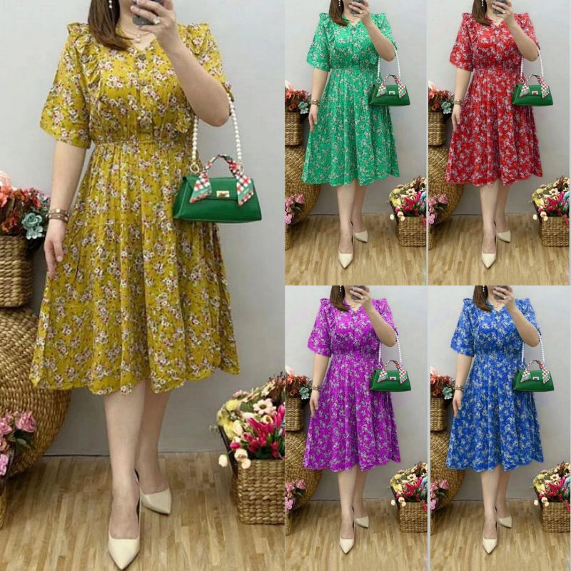 DRESS RUFFLE RAYON PREMIUM