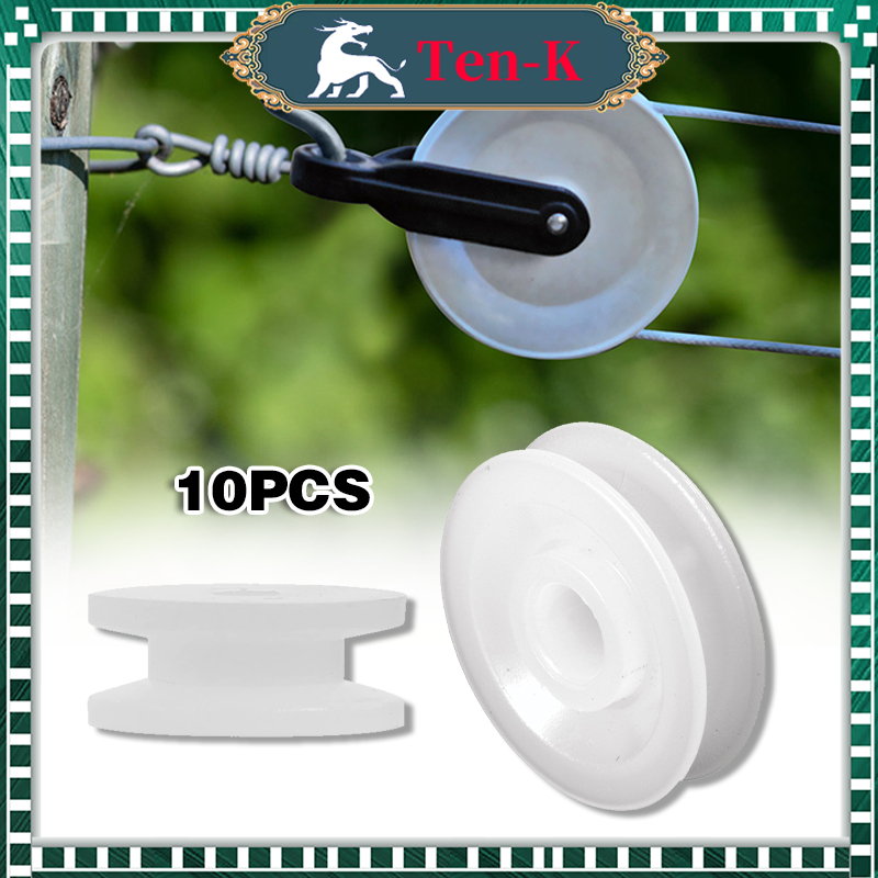 10 Pcs Roda Katrol Bahan Plastik Plastic Pulley Wheel Mini Gear Motor Wheels DIY Toy 2*9.3mm