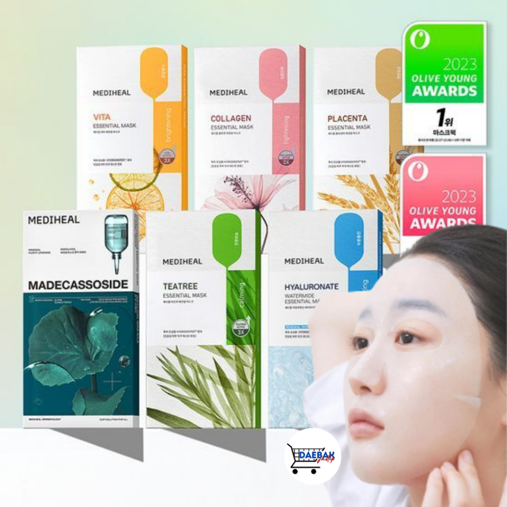 Mediheal Moisturizing Sheet Mask New Essential HERO & Daily Sheet Mask
