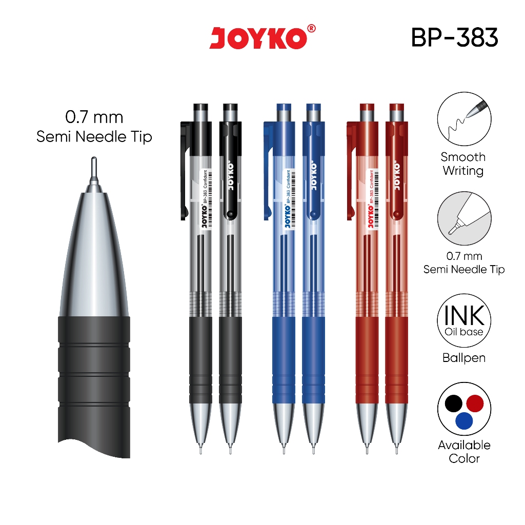 

Ball Pen Pulpen Pena Joyko BP-383 Confident 0.7 mm