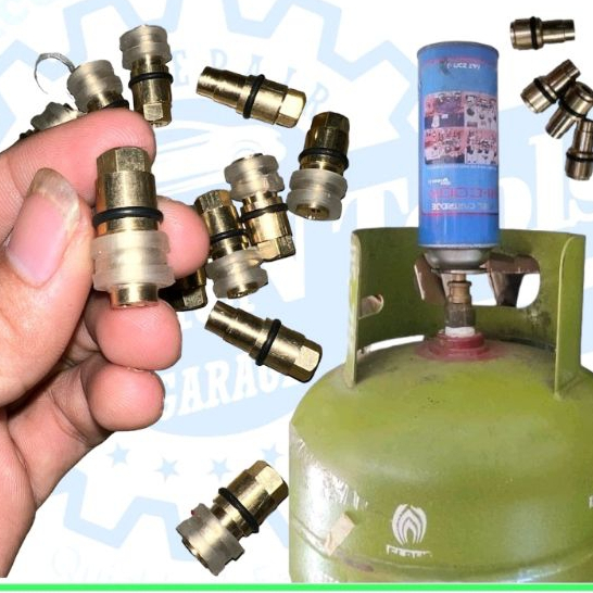 Alat isi ulang gas kaleng portable refil gas kaleng portable simpel.botol robinson