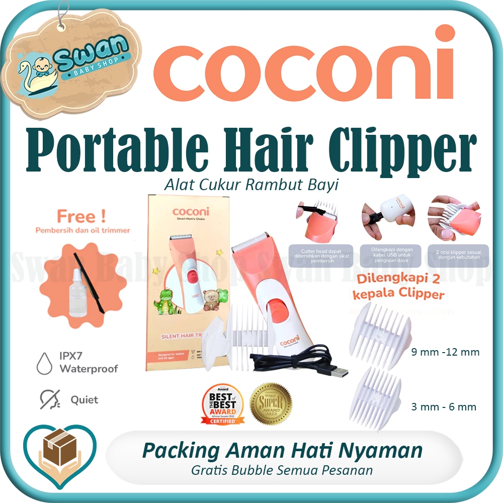 Coconi Portable Hair Clipper / Alat Cukur Rambut Bayi