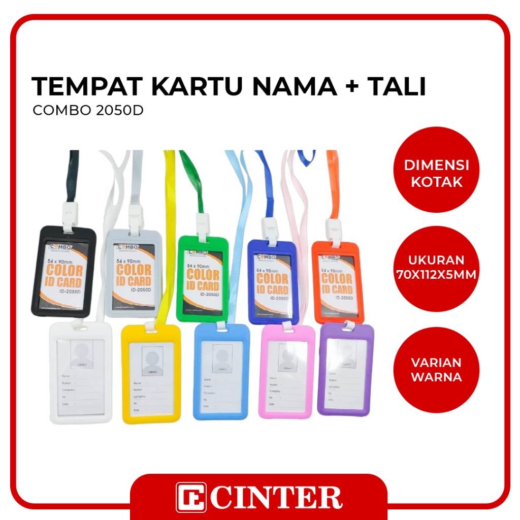 

COMBO - ID CARD / NAME TAG / TEMPAT KARTU NAMA + TALI COMBO 2050D