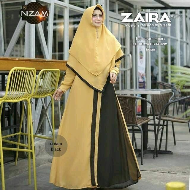 ZAIRA Gamis inc Hijab Polos Dewasa