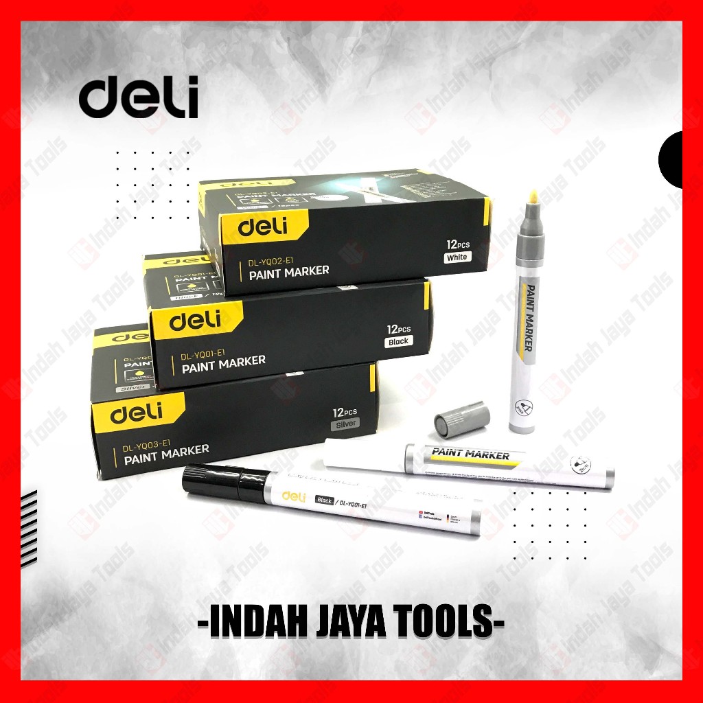 

DELI Paint Marker Spidol Pen Gambar Ban Anti Air Multifungsi Tip - Water Proof Permanen