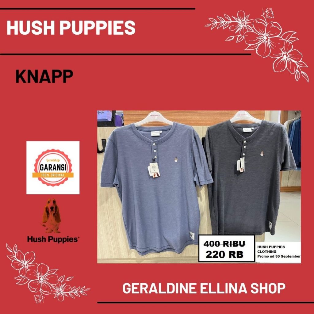 Kaos hush puppies pria laki laki men original sale seri KNAPP