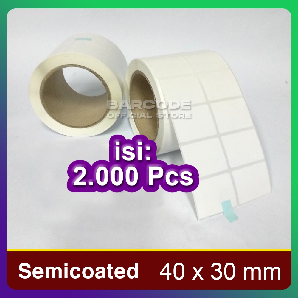 

Label Barcode 40x30 Semicoated Core Besar 40x30mm 2 Line 40 x 30 mm Kertas Stiker