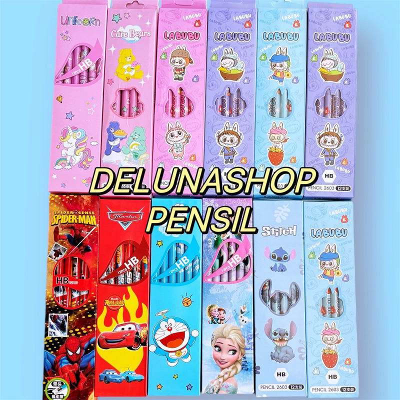 

DELUMASHOP DL884S Pensil 2B/HB karakter fancy (12pc)