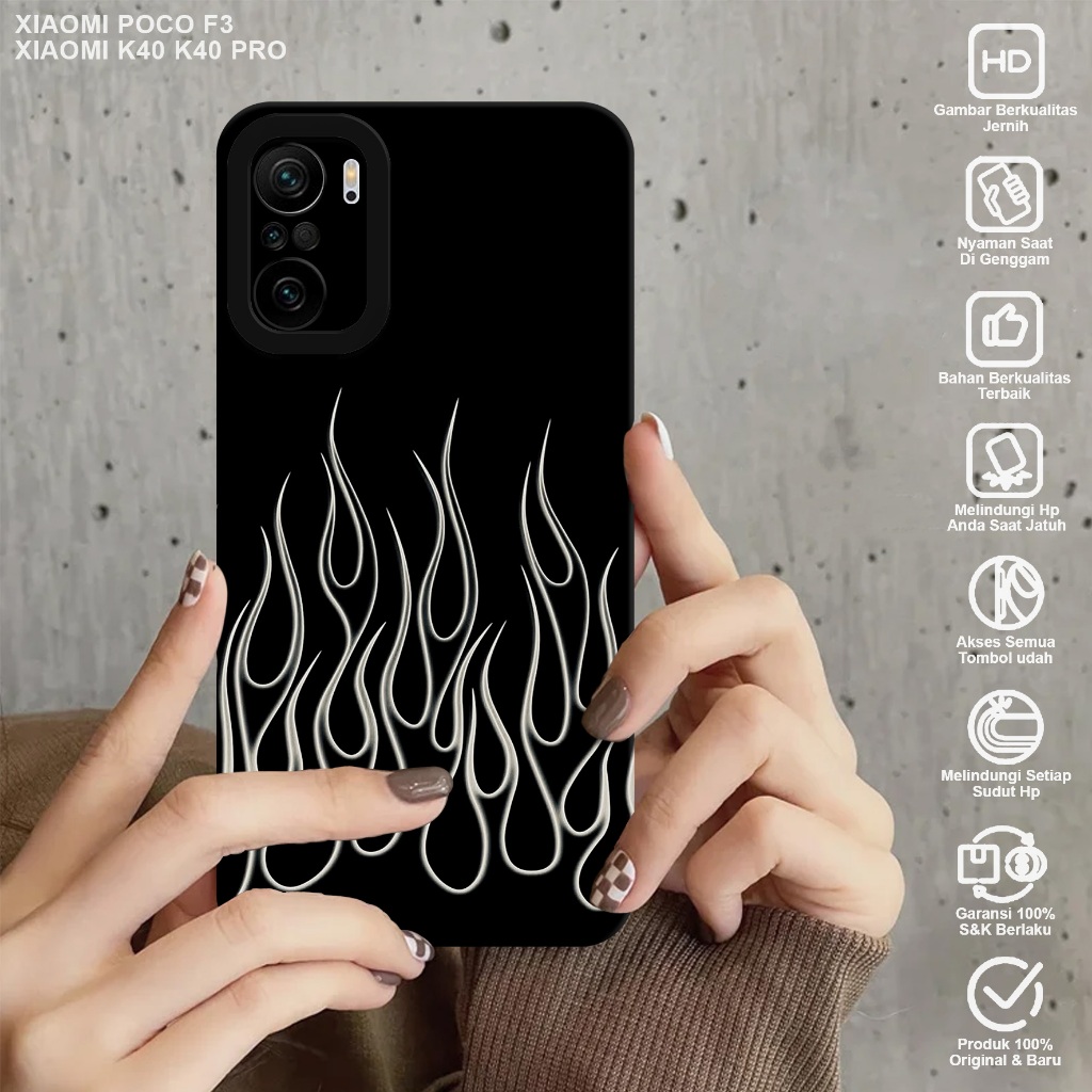 CASE XIAOMI POCO F3 - Casing Hp Xiaomi Poco F3 Motif FIRE - Case Hp Xiaomi Poco F3 - Casing Xiaomi P