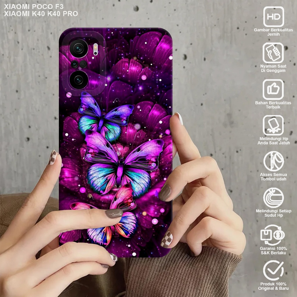 CASE XIAOMI POCO F3 - Casing Hp Xiaomi Poco F3 Motif KUPU KUPU - Case Hp Xiaomi Poco F3 - Casing Xia