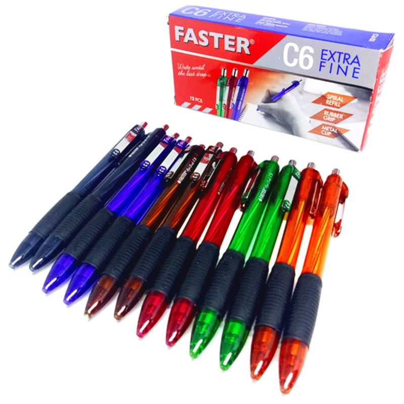

PULPEN FASTER C6 0.7 mm / RETRACT / PULPEN CETREK PER PACK (ISI 12)