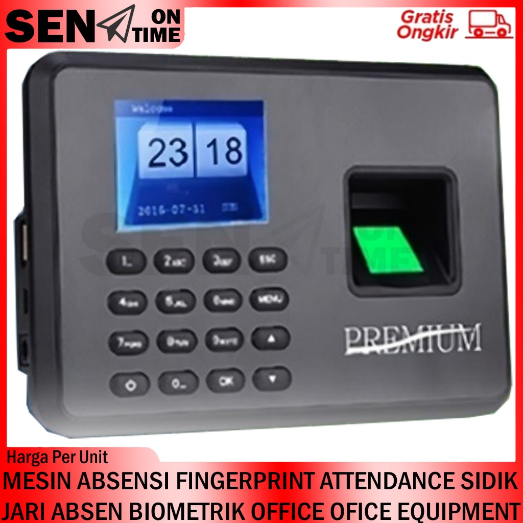 Mesin Absensi Sidik Jari Fingerprint Absen Office Equipment Attendance 60 Karyawan Biometrik Laporan
