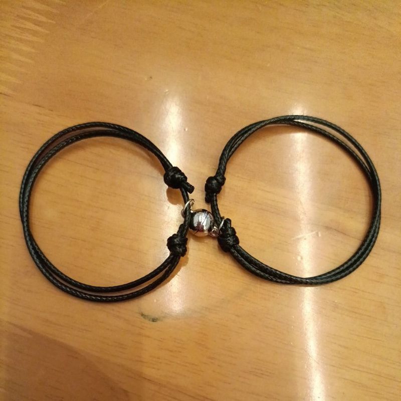 2 PCS Gelang Magnet Couple Gelang Couple Magnet Gelang Hitam Couple Gelang Hitam Magnet Gelang Tali 