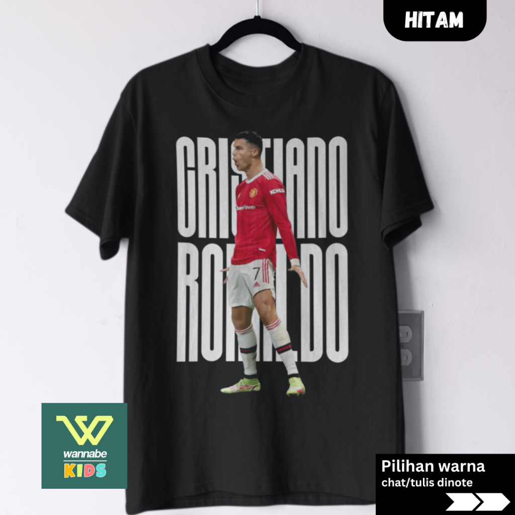 Kaos Bola ManUT CR7 Ronaldo Dewasa S–7XL Big Size Jumbo & Anak XS–XL | Baju MU Couple Keluarga Cotto