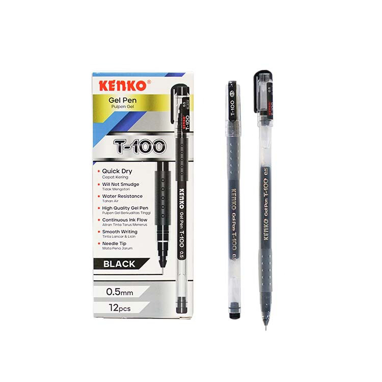 

Pulpen Gel Kenko T-100 Black 0.5mm