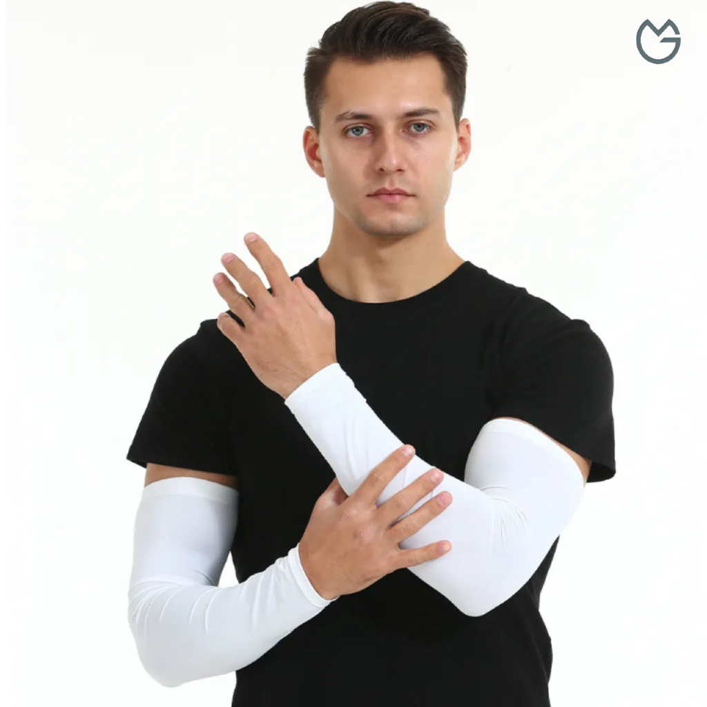 Manset Tangan Pria Wanita Emga MT1G Panjang Polos Pelindung Lengan Pendek Arm Sleeves Unisex Muslima