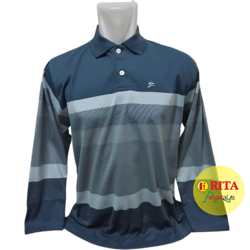 MODASPORT KAOS KERAH LENGAN PANJANG PRIA MOTIF TERBARU MURAH