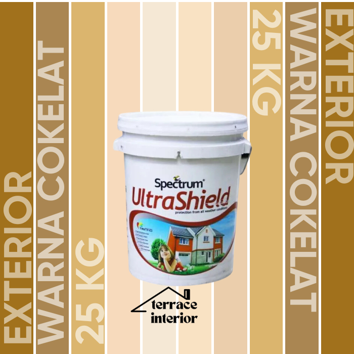 Cat Tembok Spectrum Ultrashield Warna Cokelat 25 Kg