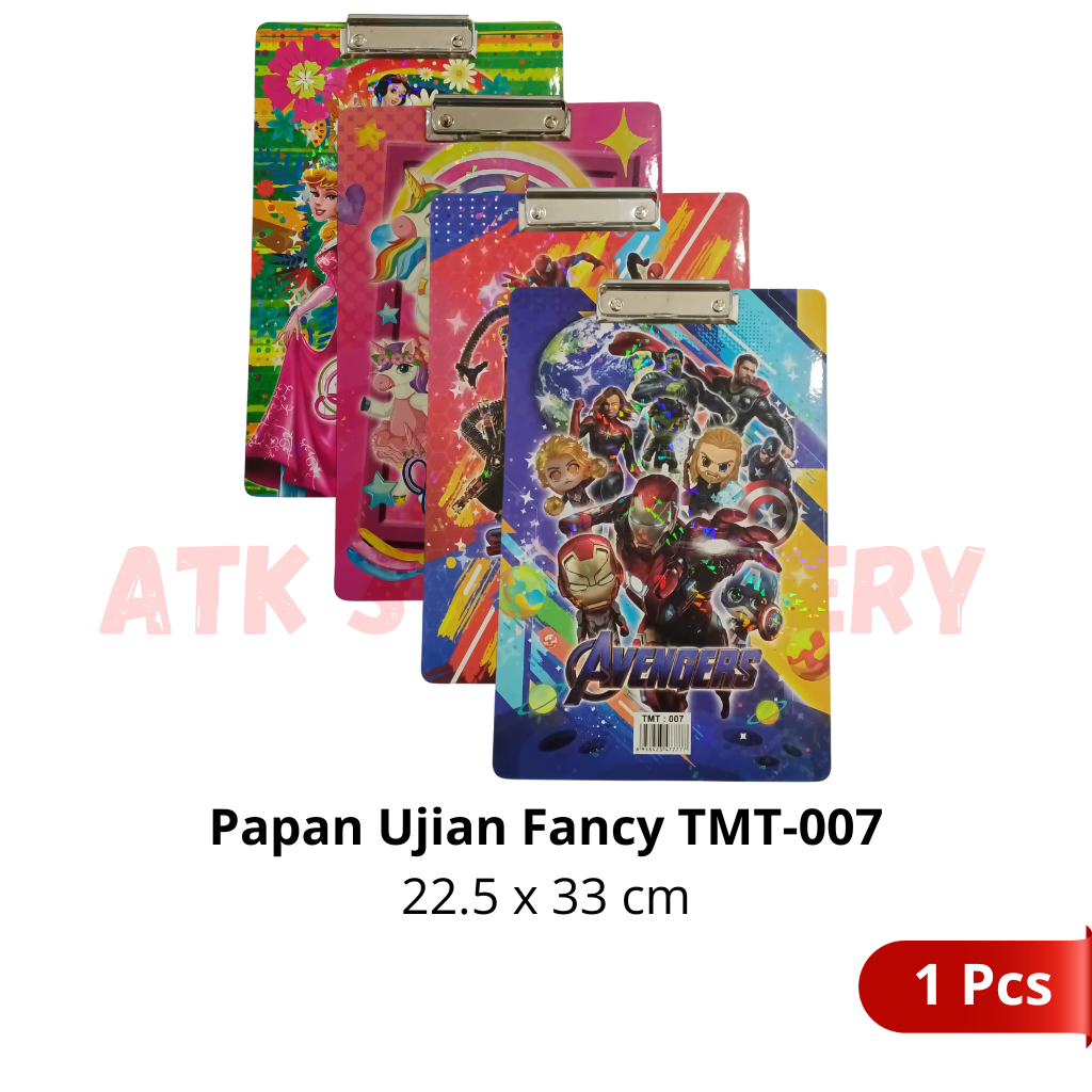

[1 Pcs] Papan Ujian Motif Fancy Avengers Princess TMT-007 / Clipboard Papan Fancy Avengers TMT-007