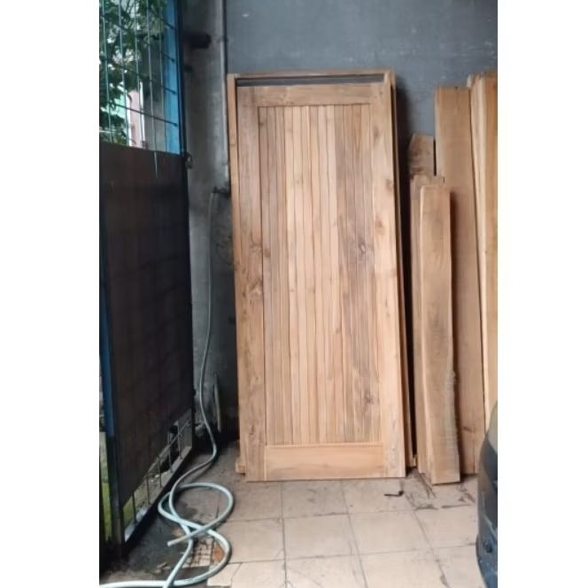 pintu panel minimalis jati