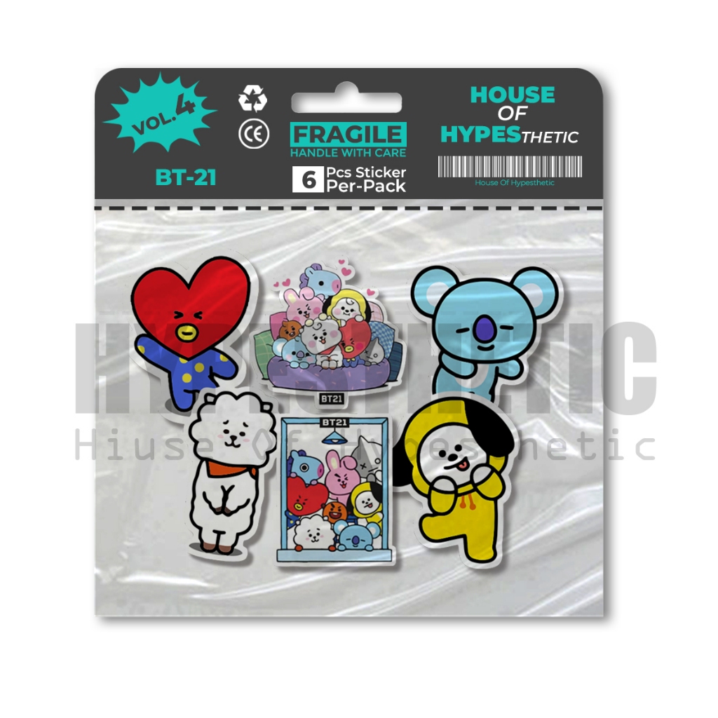 

Sticker Hypebeast and Aesthetic Hypesthetic Waterprooft untuk Case Hp, Laptop, dsb || BT21 VOL.4