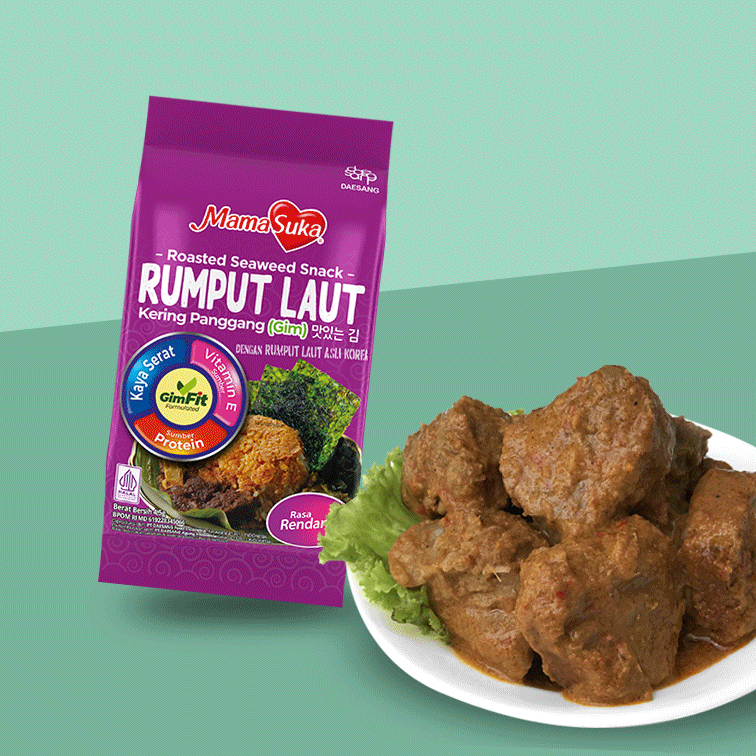 

Mama Suka rumput Laut Kering Panggang Rasa Rendang Padang 4.5gr @pack (2 pcs)