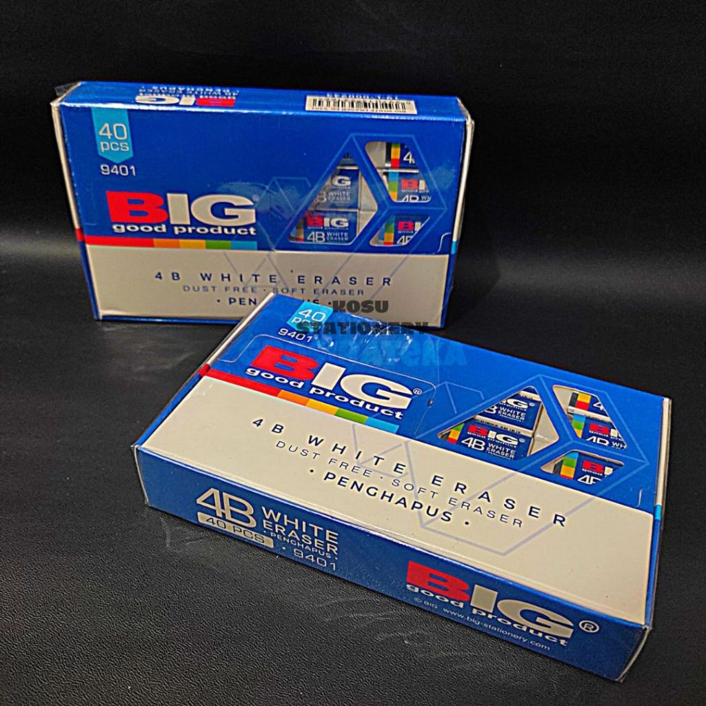 

PENGHAPUS PENSIL / STIP / ERASER KECIL BIG 40pcs 9401 PUTIH