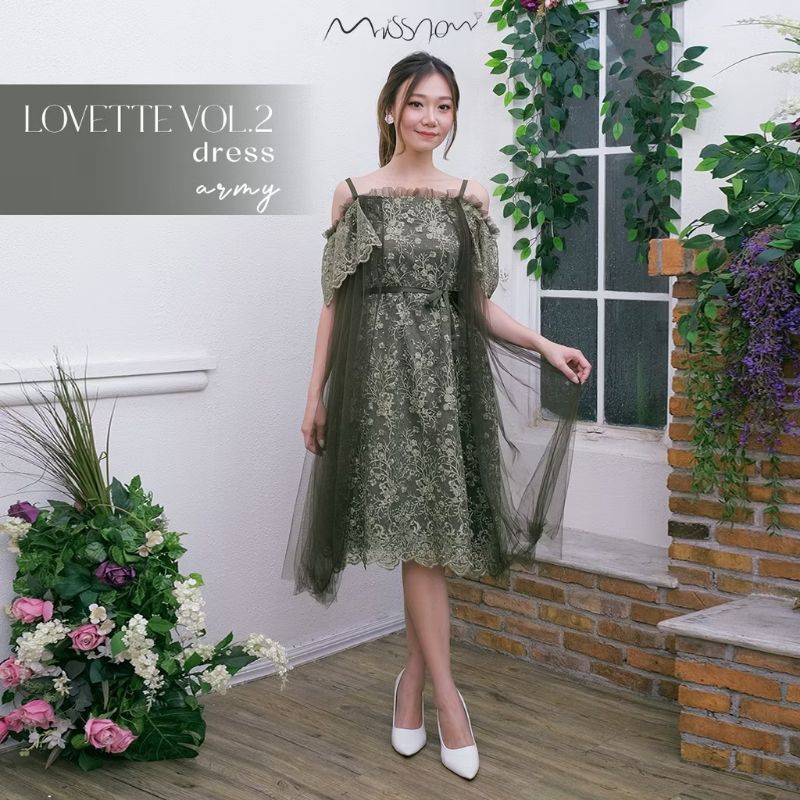 Miss Nomi - Lovette Vol.2 Dress Premium / Baju Natal Best Seller / Dress Army Kondangan