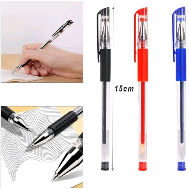 

Pena Gel 0.55mm Standard Pulpen Gel Standard Bolpoin Cair Alat Tulis Sekolah Bolpen Warna Hitam,Biru,Merah