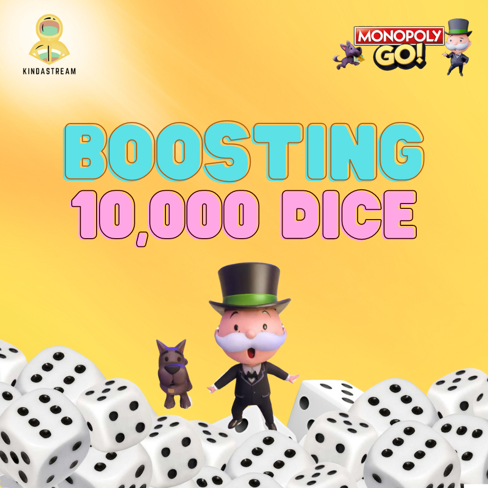 Scopely Monopoly Go Paket Reguler Dice 10,000 Dadu Termurah Bebas / Joki Dadu / Boosting