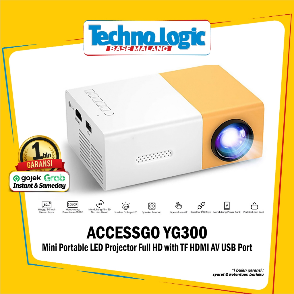 Mini Proyektor LED YG300 YG300 YG 300 LCD Portable Projector Home