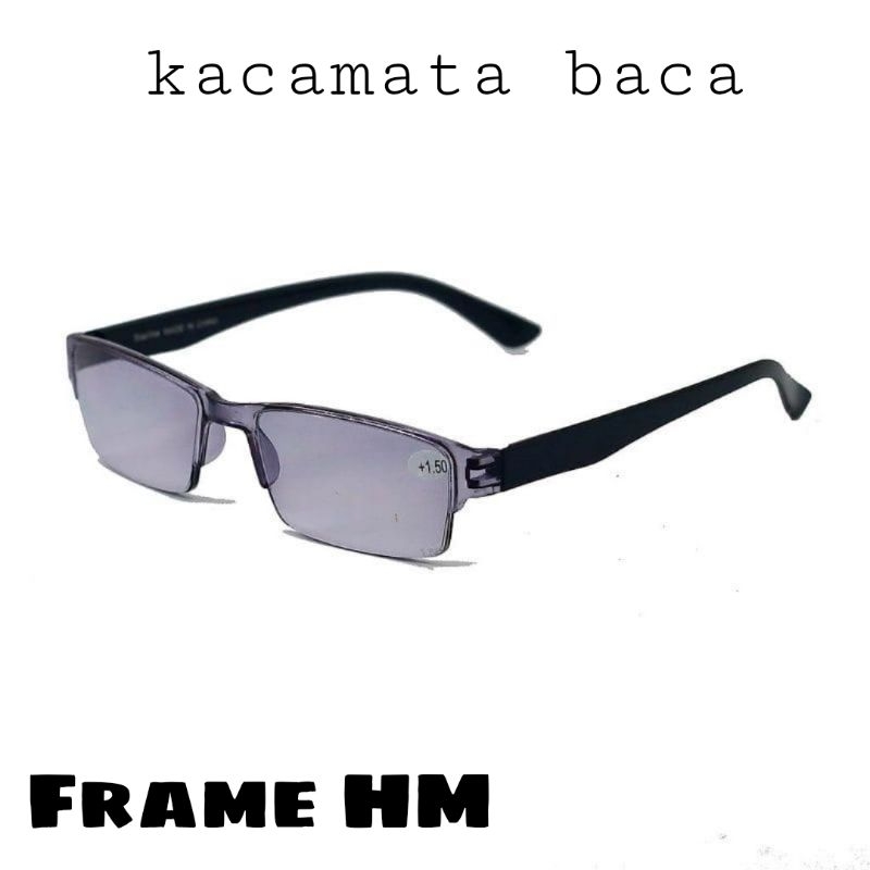 kacamata plus lensa hitam transparan / kacamata plus / kacamata baca / kacamata baca pria dan wanita