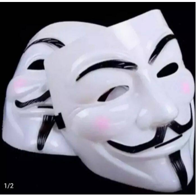 Topeng Joker anonymous Mainan Anak Topeng Vendeta Topeng Hacker Topeng Badut