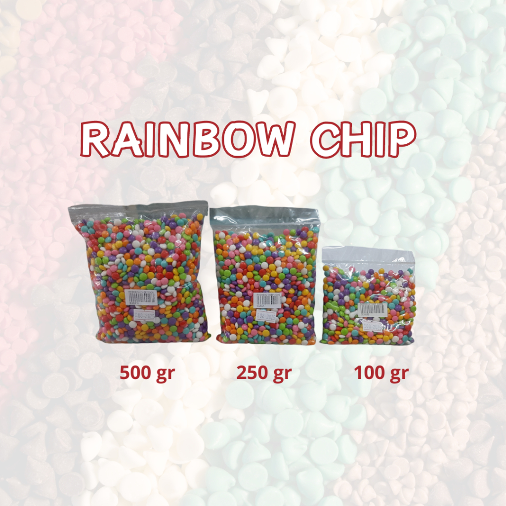 

Choco Chip / Rainbow chip setengah bulat repack 100gr