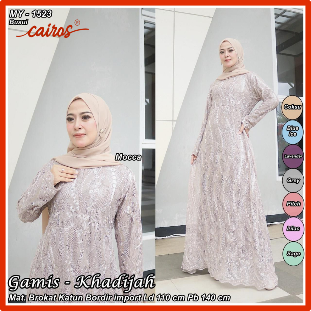 Gamis Pesta Brukat Impor KHADIJAH by simpleyou